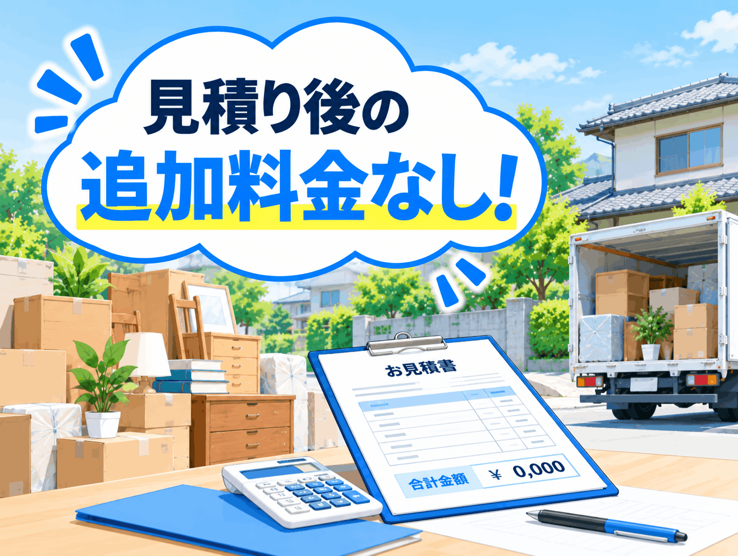 見積り後の追加料金なし