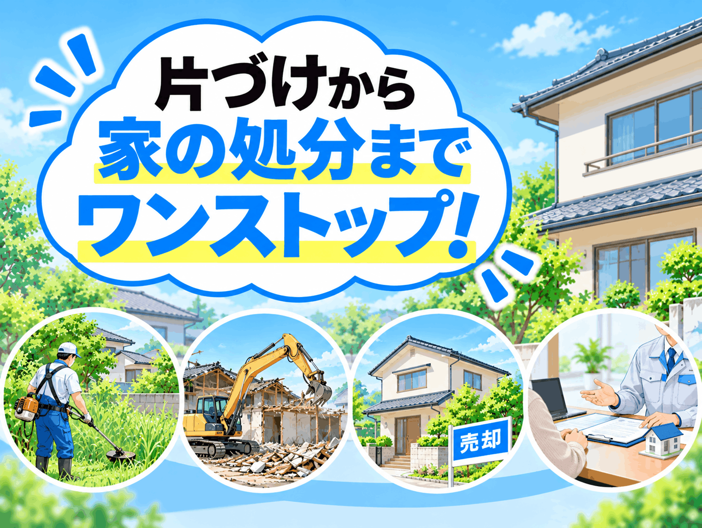 片づけから家の処分までワンストップ